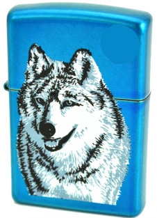 Zippo voordeelpakket Wolf High Polish Blue